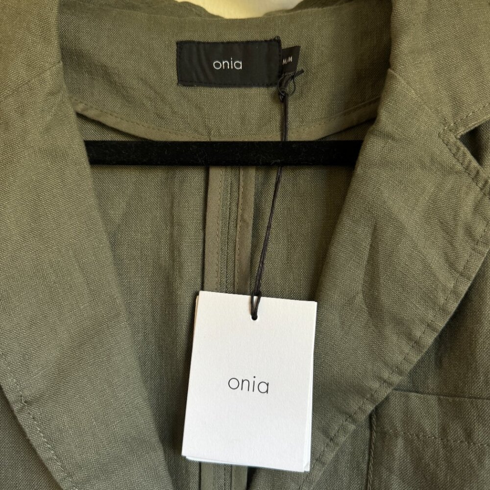 NWT Onia Men's Hugo Blazer Jacket in Deep Sage Size Medium - Picture 3 of 6
